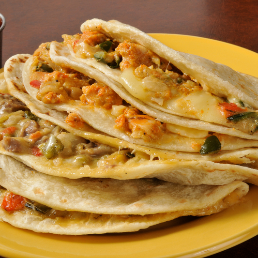 Seafood Quesadillas made with Patum Peperium Poacher's Relish