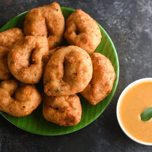 Salmon Vada made with Patum Peperium Poacher's Relish