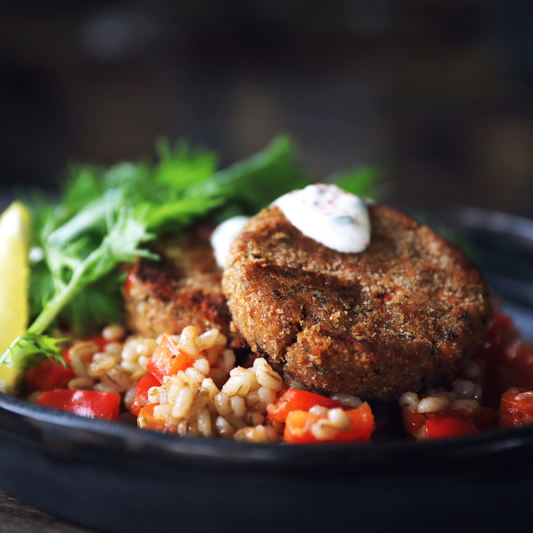 Salmon Fishcakes made with Patum Peperium Poacher's Relish